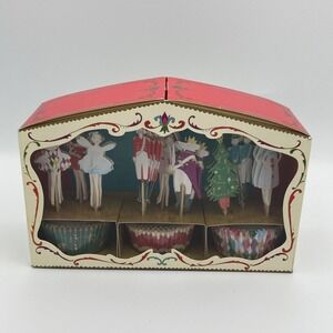 MERI MERI Nutcracker Ballet Christmas 36 Cupcake Cups &‎ 36 Toppers NIB New 2012